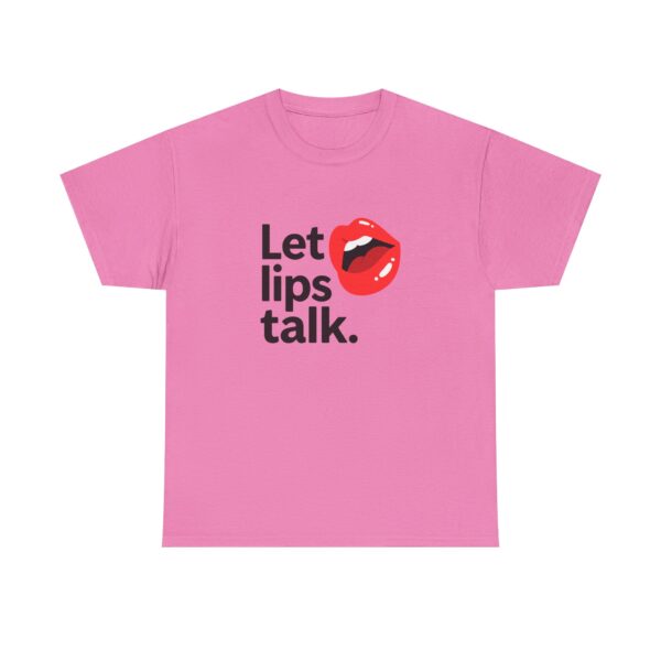 Let Lips Talk Unisex Heavy Cotton Tee - Playful and Bold Statement Shirt - Image 49
