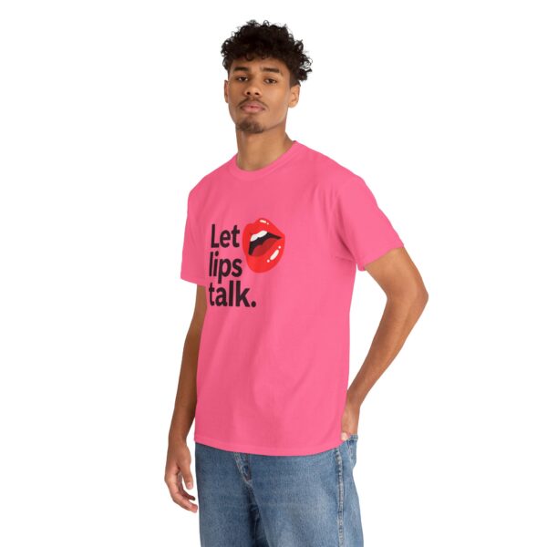 Let Lips Talk Unisex Heavy Cotton Tee - Playful and Bold Statement Shirt - Image 60