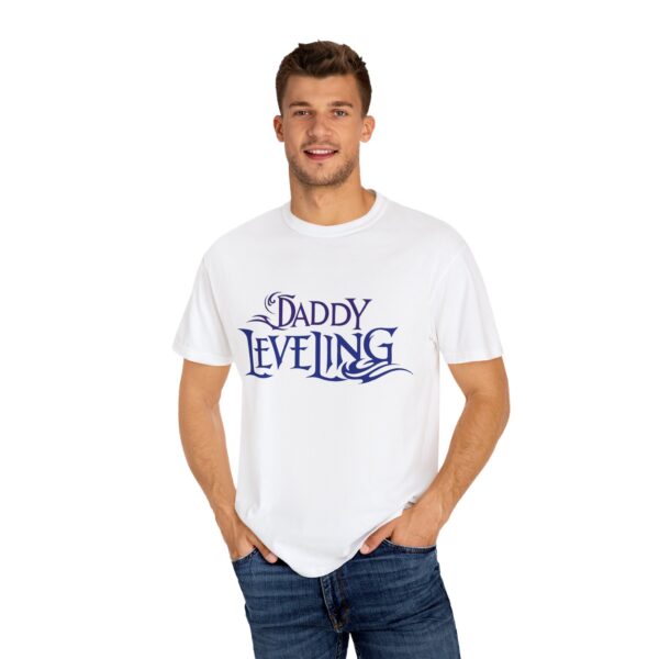 Level Up Your Dad Style - Unisex Garment-Dyed T-shirt, Funny Gift for Fathers, Dad Leveling Tee, Casual Wear, Birthday Gift - Image 3