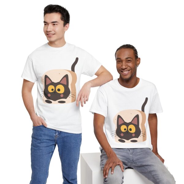 Unisex Heavy Cotton Tee - "Cat Bread" Graphic Shirt for Every Occasion - Image 3