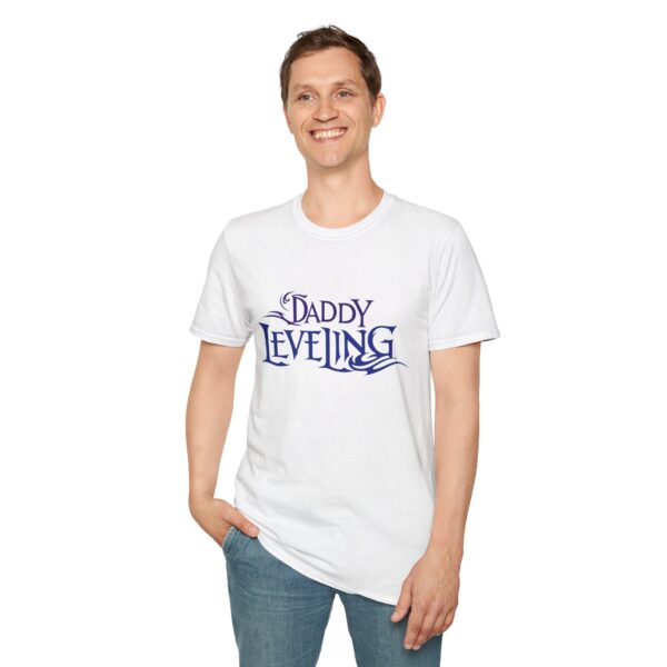 "Daddy Leveling" Unisex Softstyle T-Shirt - Perfect for Dads, Gifts for Father's Day, Casual Wear, Dad Life Tees, Video Game Fan Apparel - Image 4