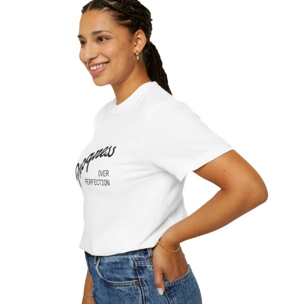 Unisex Progress Over Perfection T-Shirt - Garment Dyed Casual Tee - Image 7