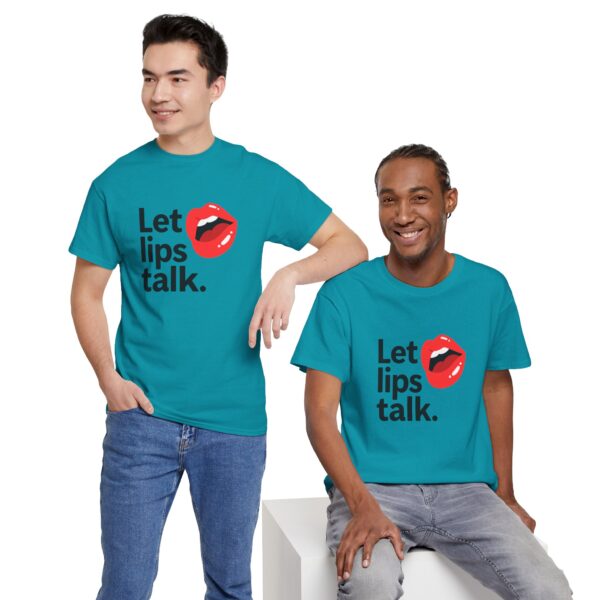 Let Lips Talk Unisex Heavy Cotton Tee - Playful and Bold Statement Shirt - Image 39