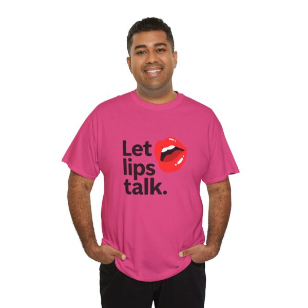 Let Lips Talk Unisex Heavy Cotton Tee - Playful and Bold Statement Shirt - Image 69