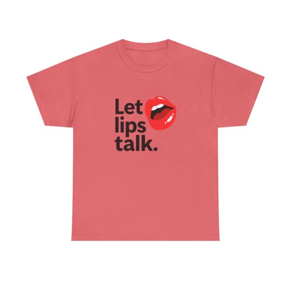 Let Lips Talk Unisex Heavy Cotton Tee - Playful and Bold Statement Shirt - Image 9