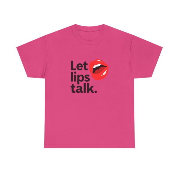 Let Lips Talk Unisex Heavy Cotton Tee - Playful and Bold Statement Shirt - Image 65