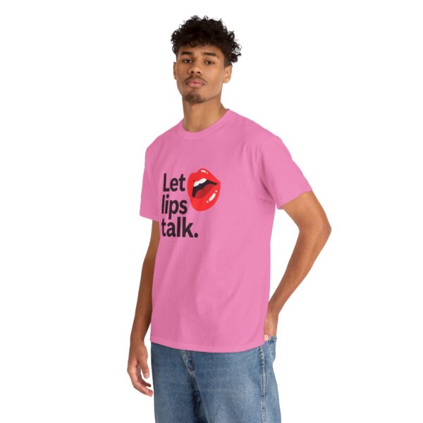 Let Lips Talk Unisex Heavy Cotton Tee - Playful and Bold Statement Shirt - Image 52