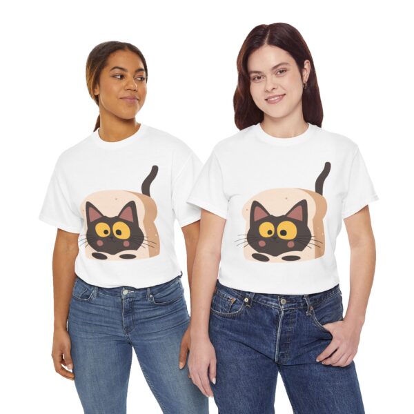 Unisex Heavy Cotton Tee - "Cat Bread" Graphic Shirt for Every Occasion - Image 4