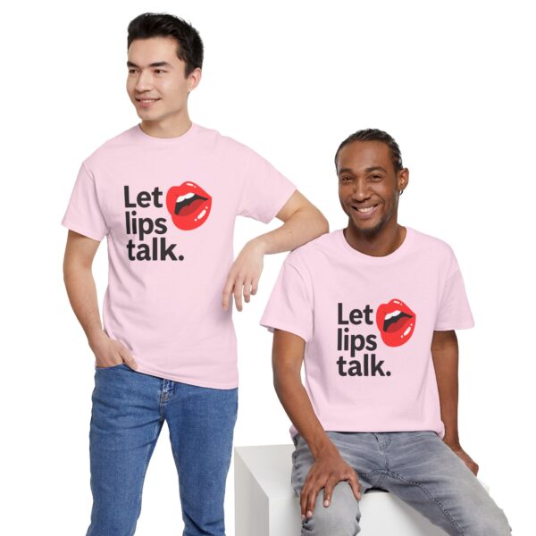 Let Lips Talk Unisex Heavy Cotton Tee - Playful and Bold Statement Shirt - Image 47