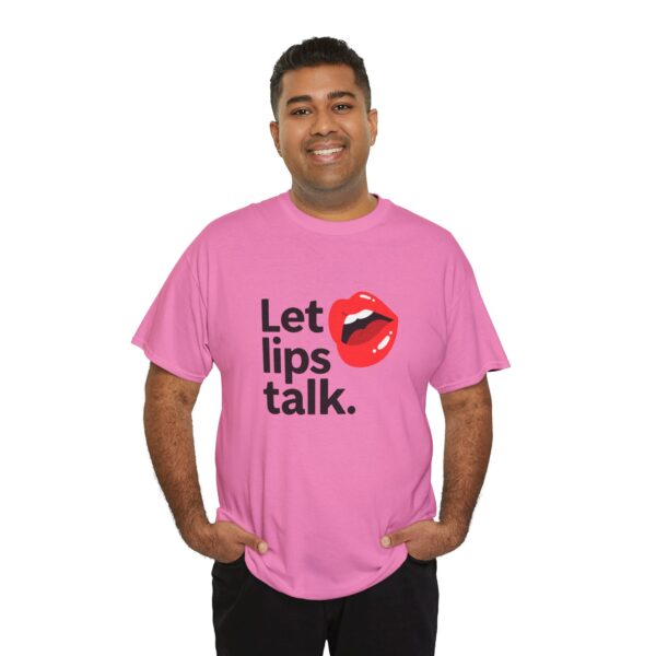 Let Lips Talk Unisex Heavy Cotton Tee - Playful and Bold Statement Shirt - Image 53