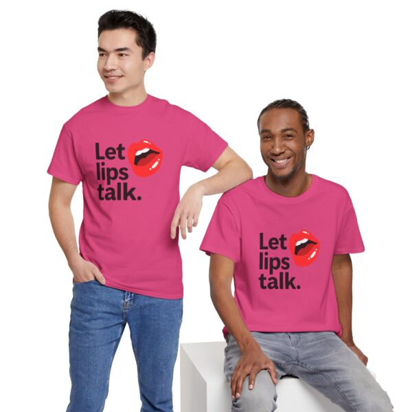 Let Lips Talk Unisex Heavy Cotton Tee - Playful and Bold Statement Shirt - Image 71