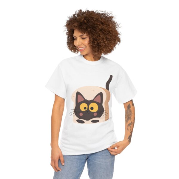 Unisex Heavy Cotton Tee - "Cat Bread" Graphic Shirt for Every Occasion - Image 7