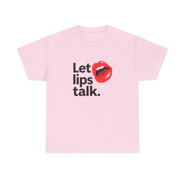 Let Lips Talk Unisex Heavy Cotton Tee - Playful and Bold Statement Shirt - Image 41