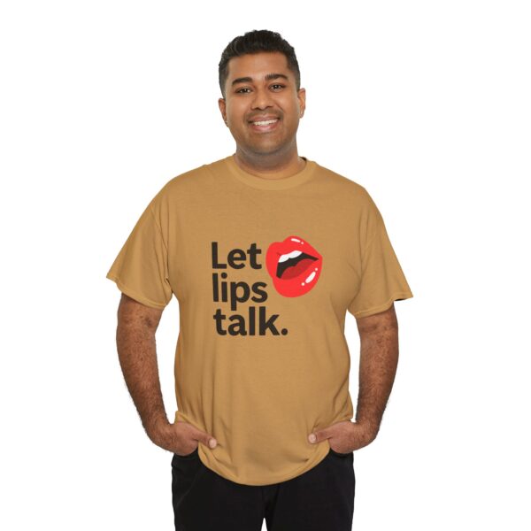 Let Lips Talk Unisex Heavy Cotton Tee - Playful and Bold Statement Shirt - Image 21