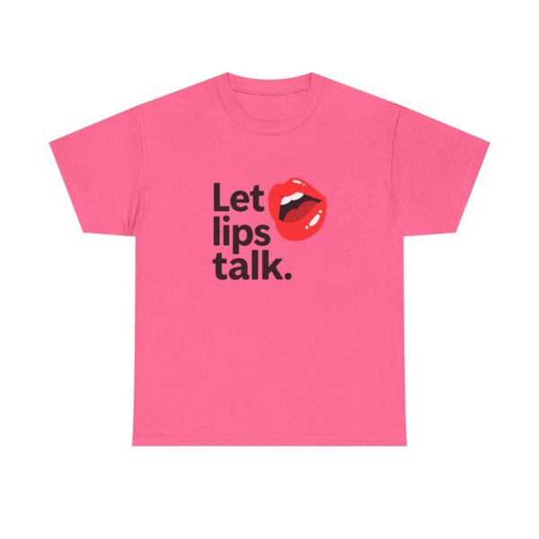 Let Lips Talk Unisex Heavy Cotton Tee - Playful and Bold Statement Shirt - Image 57