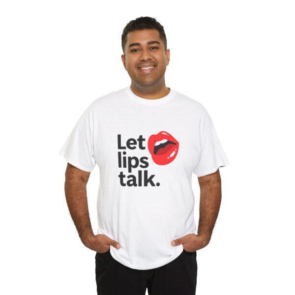 Let Lips Talk Unisex Heavy Cotton Tee - Playful and Bold Statement Shirt - Image 6
