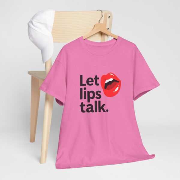 Let Lips Talk Unisex Heavy Cotton Tee - Playful and Bold Statement Shirt - Image 50