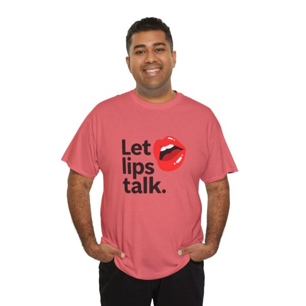 Let Lips Talk Unisex Heavy Cotton Tee - Playful and Bold Statement Shirt - Image 13