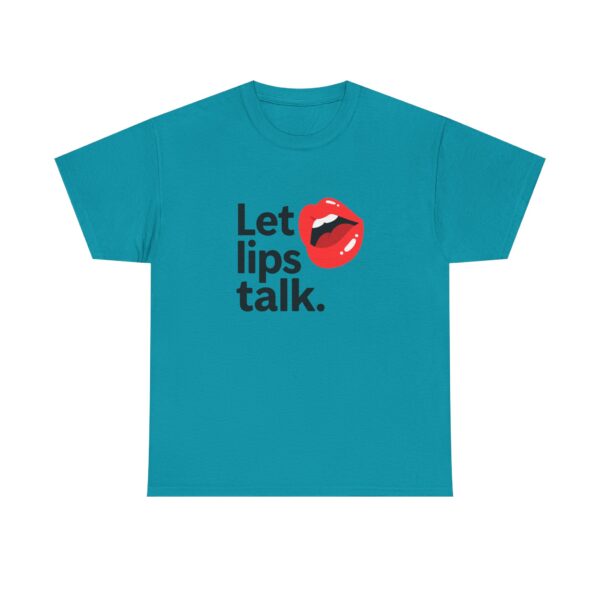 Let Lips Talk Unisex Heavy Cotton Tee - Playful and Bold Statement Shirt - Image 33