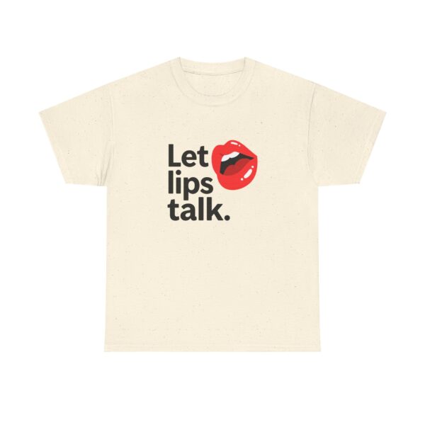 Let Lips Talk Unisex Heavy Cotton Tee - Playful and Bold Statement Shirt - Image 25