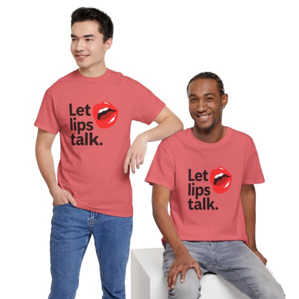 Let Lips Talk Unisex Heavy Cotton Tee - Playful and Bold Statement Shirt - Image 15
